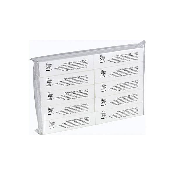 Lot de 10 ponces bloc pour ongles Blanc de la marque Peggy Sage - 1