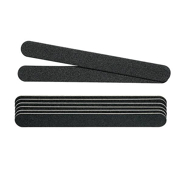 Lot de 8 limes professionnelles 2 faces 180-180 - grain moyen Noire de la marque Peggy Sage - 1