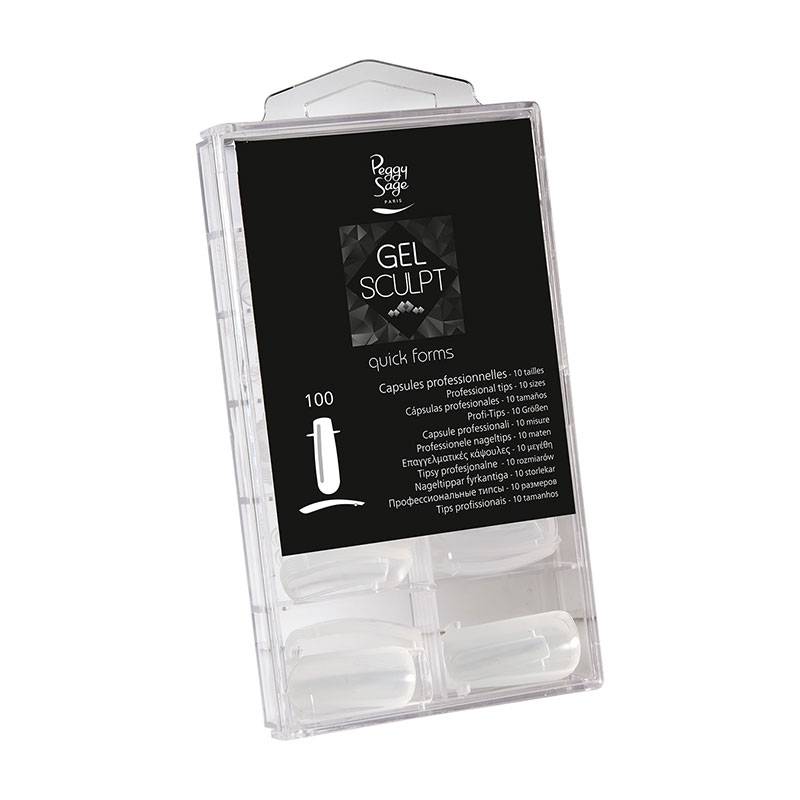Lot de 100 capsules professionnelles Quick Forms - Gel Sculpt de la marque Peggy Sage - 1
