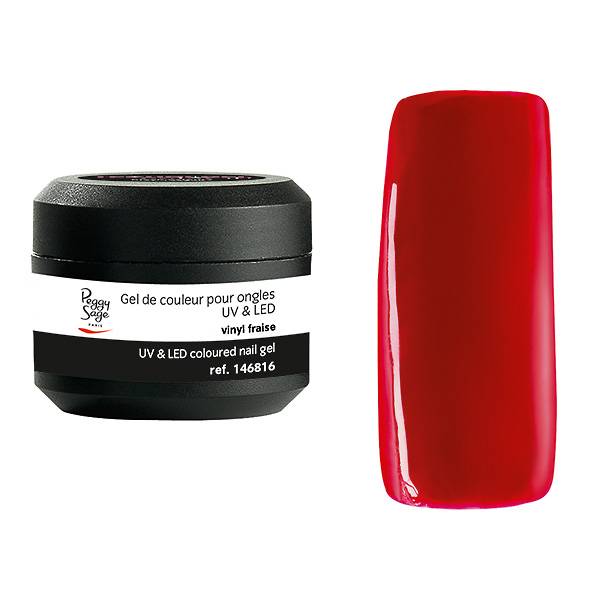Gel de couleur UV & LED Technigel Color It Vinyl fraise 5g de la marque Peggy Sage - 1