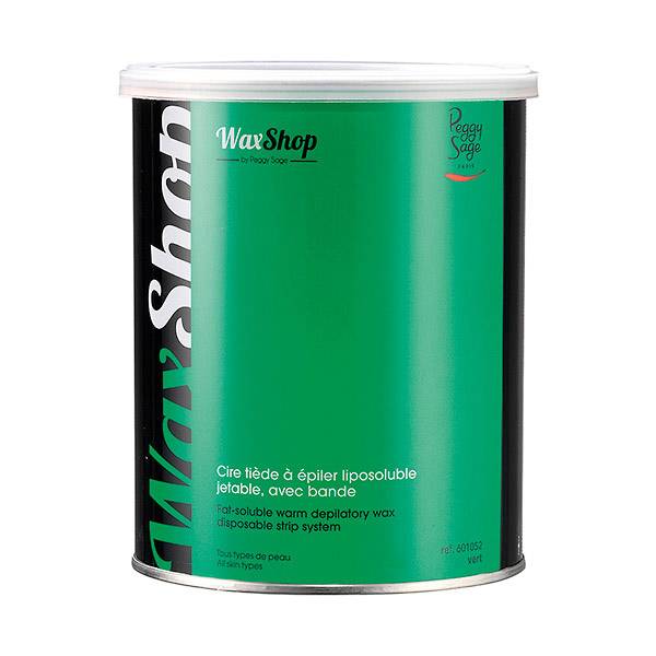 Cire tiède à épiler liposoluble Verte de la marque Peggy Sage Contenance 800ml - 1