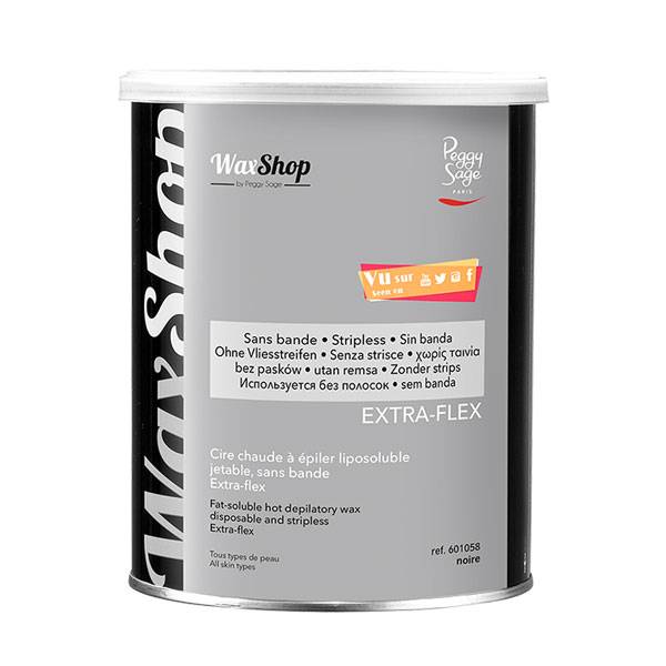 Pot de cire chaude liposoluble Noire de la marque Peggy Sage Contenance 800ml - 1