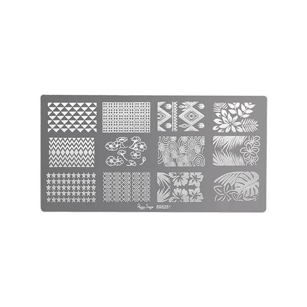 Plaque de stamping nail art Beach de la marque Peggy Sage - 1