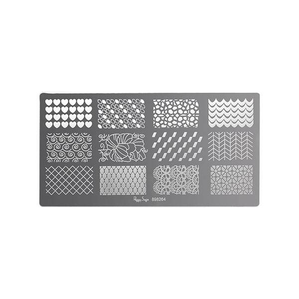 Plaque de stamping nail art Sea de la marque Peggy Sage - 1