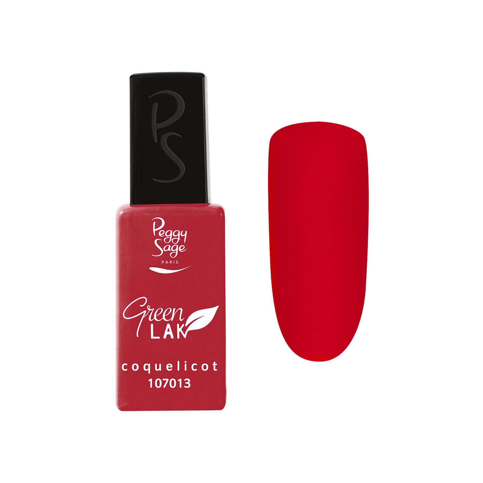 Vernis longue tenue Green LAK - Coquelicot de la marque Peggy Sage Contenance 11ml - 1