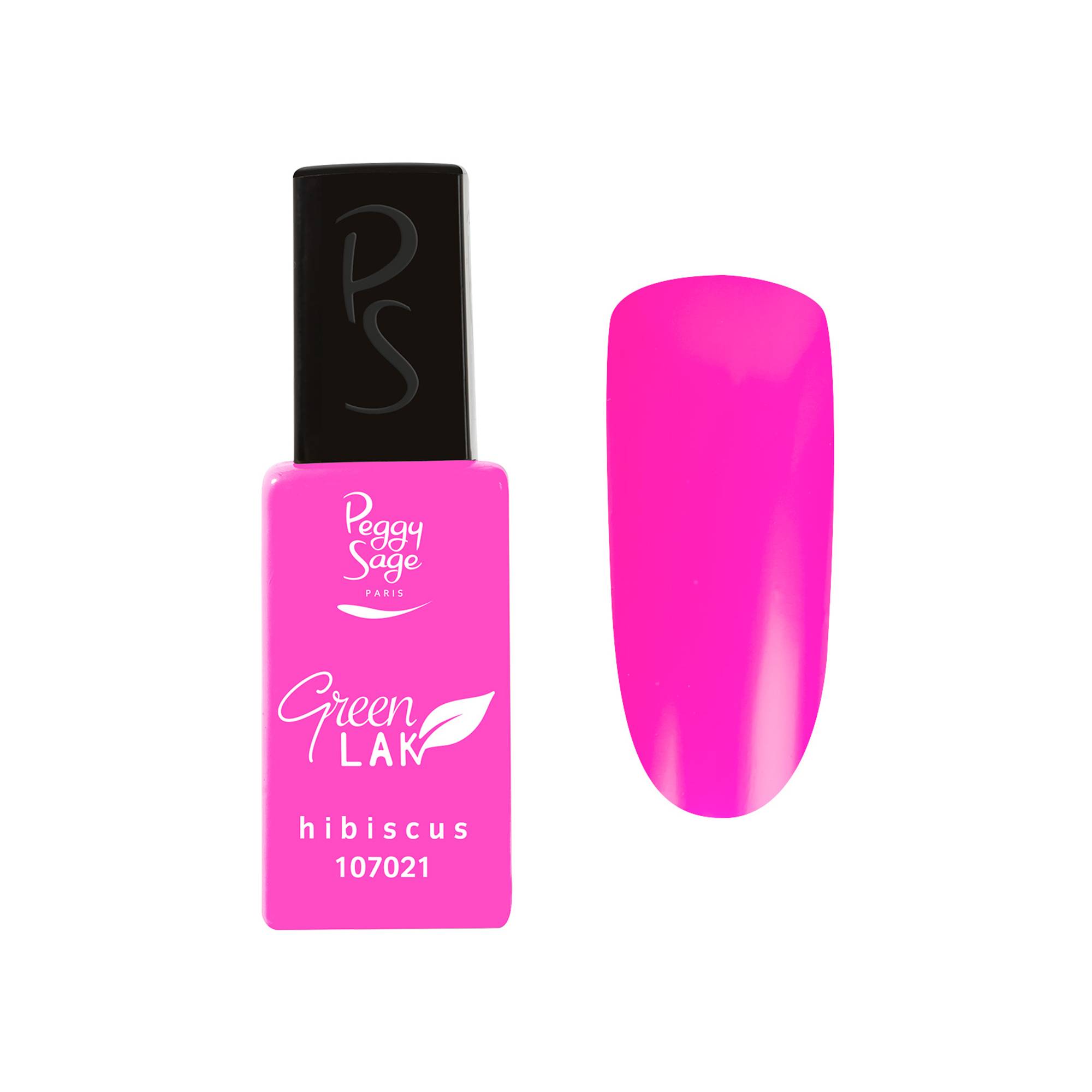 Vernis longue tenue Green LAK - Hibiscus de la marque Peggy Sage Contenance 11ml - 1