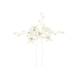 Epingle à chignon argentée avec fleurs et perles - 1 Epingle à chignon argentée avec fleurs et perles de la marque Coiffeo - 1