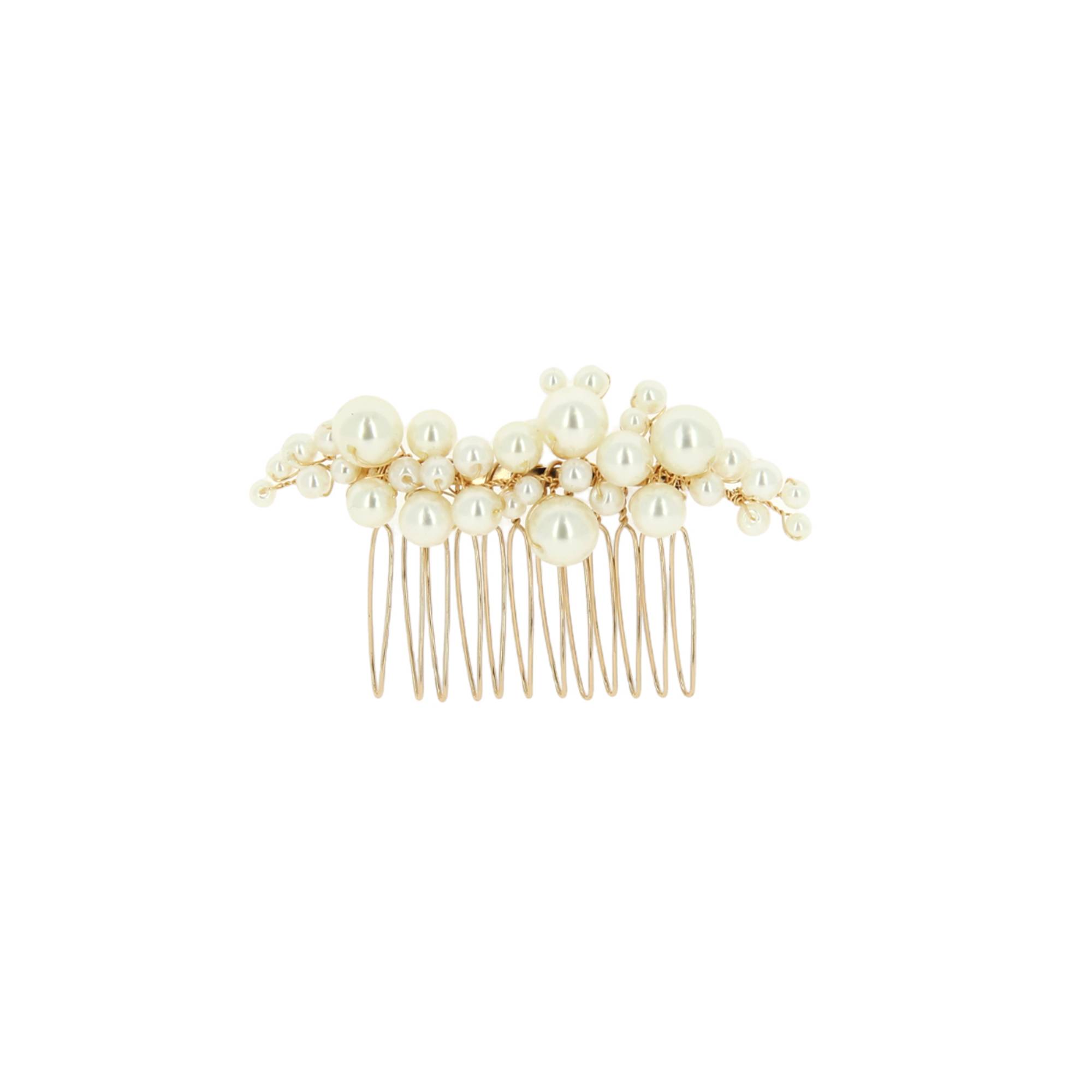 Peigne barrette mariage avec perles de la marque Coiffeo - 1