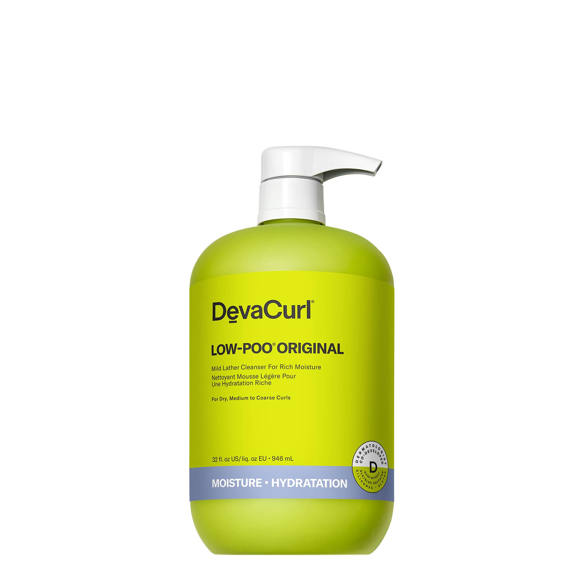 Nettoyant mousse légère Low-Poo Original de la marque DevaCurl Contenance 946ml - 1