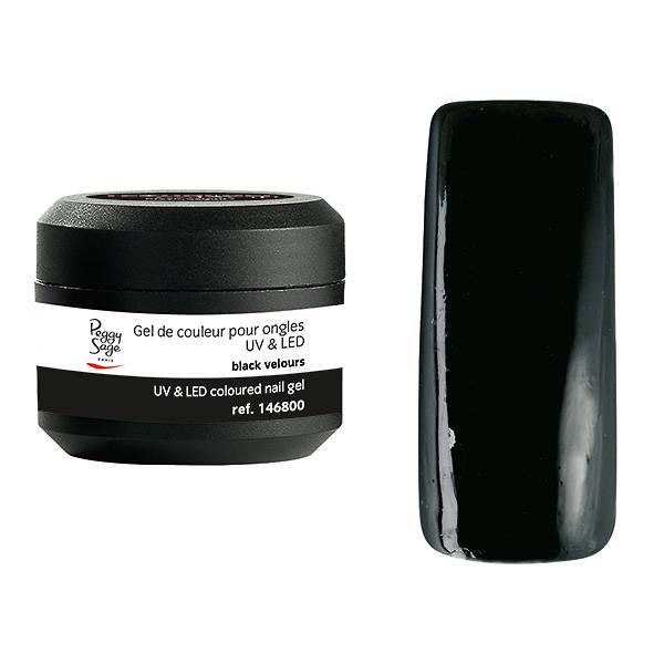 Gel de couleur UV & LED Technigel Color It Black velours 5g de la marque Peggy Sage - 1