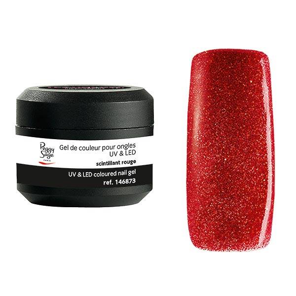 Gel de couleur UV & LED Color It - Scintillant rouge 5g de la marque Peggy Sage Contenance 5g - 1