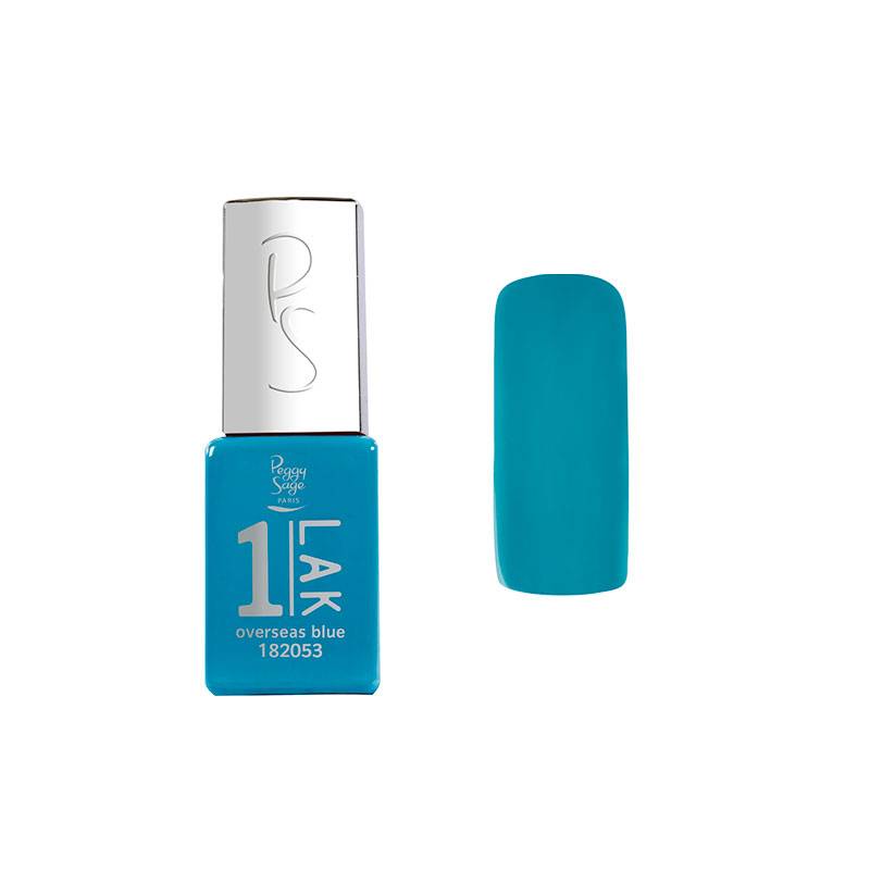Mini vernis semi-permanent 1-LAK - Overseas blue de la marque Peggy Sage Contenance 5ml - 1