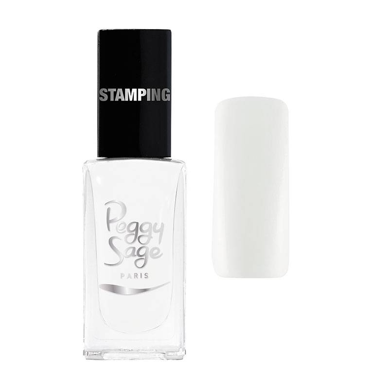 Vernis à ongles Stamping Blanc de la marque Peggy Sage Contenance 11ml - 1