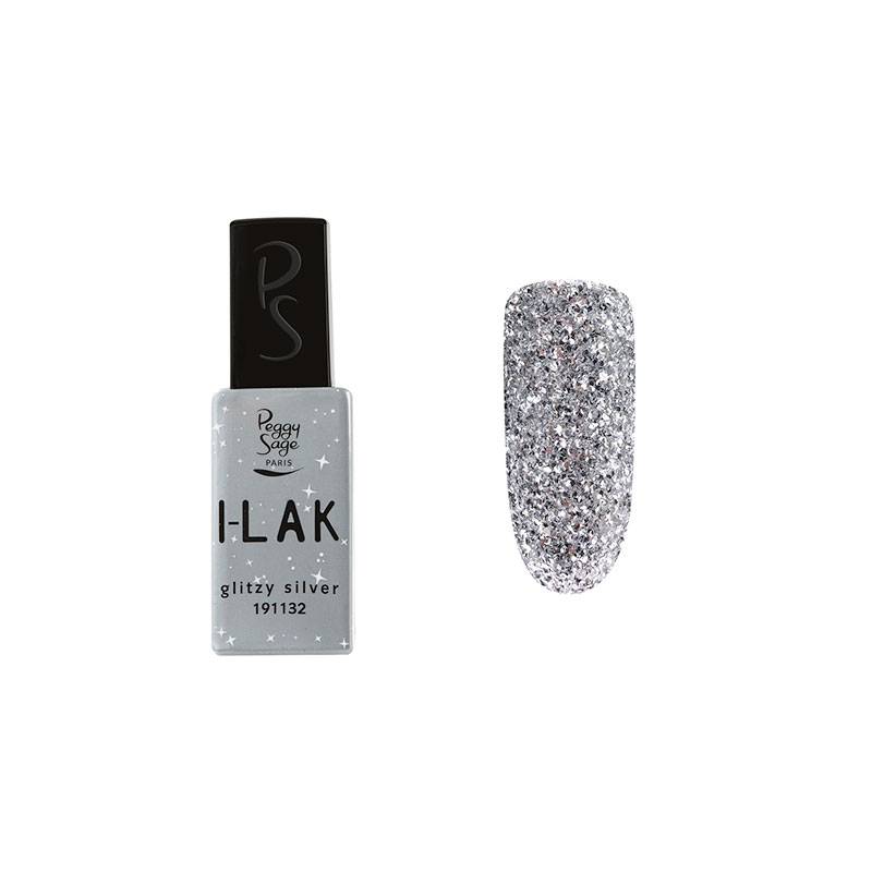 Vernis semi-permanent I-LAK - Glitzy silver de la marque Peggy Sage Contenance 11ml - 1
