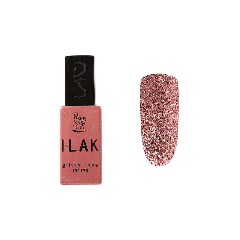 Vernis semi-permanent I-LAK - Glitzy rose de la marque Peggy Sage Contenance 11ml - 1