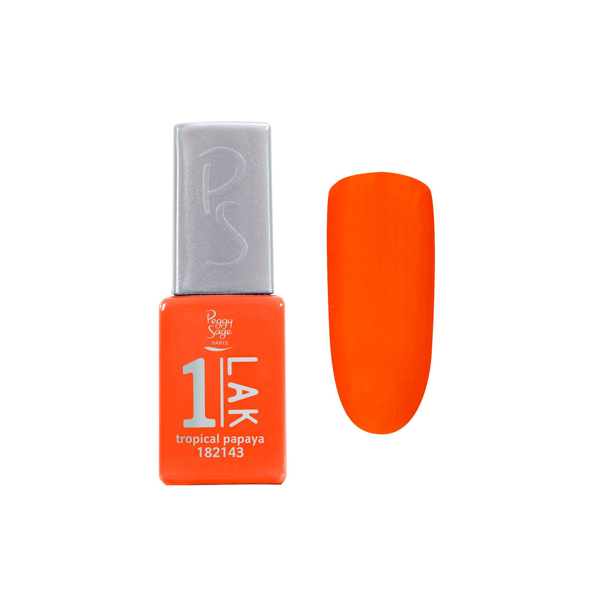 Mini vernis semi-permanent 1-LAK - Tropical papaya de la marque Peggy Sage Contenance 5ml - 1