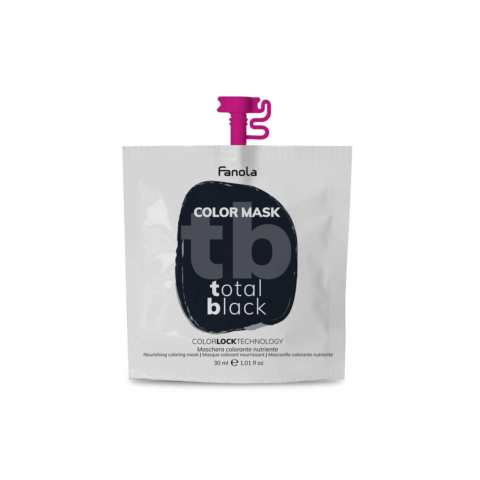 Masque colorant Color Mask total black de la marque Fanola Contenance 30ml - 1