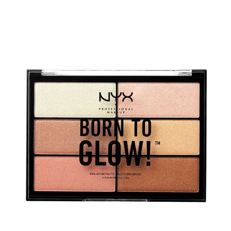 Palette illuminatrice Born to glow! highlighting (6x4.8g) de la marque NYX Professional Makeup Contenance 28g - 1