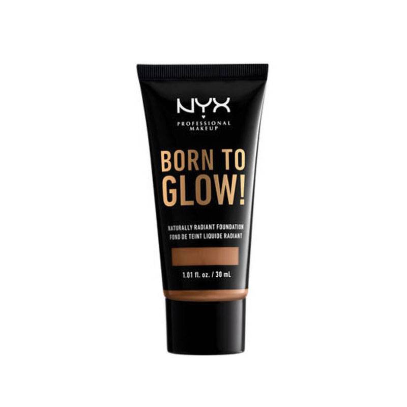 Fond de teint éclat Born to glow! Mahogany de la marque NYX Professional Makeup Contenance 30ml - 1