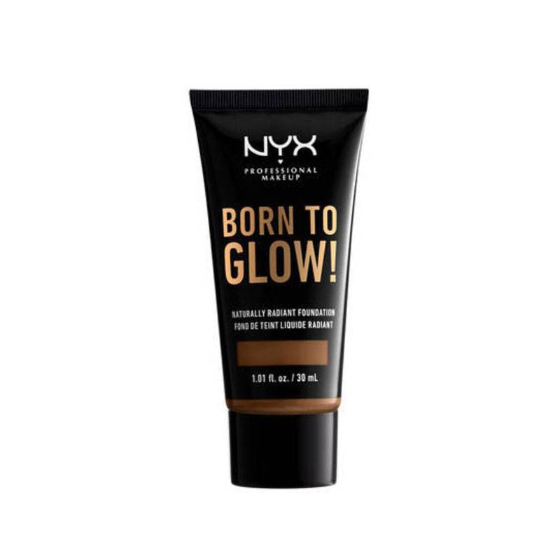 Fond de teint éclat Born to glow! Mocha de la marque NYX Professional Makeup Contenance 30ml - 1