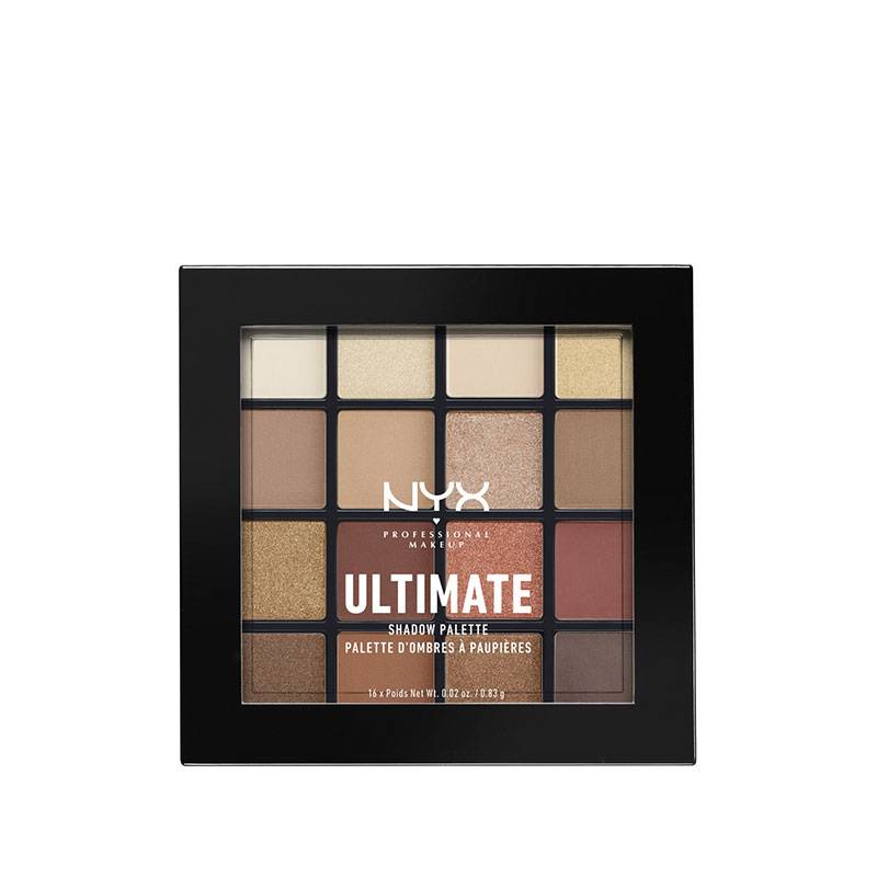 Palette d'ombres à paupières Warm neutrals Ultimate (16x0.83g) de la marque NYX Professional Makeup Contenance 13g - 1