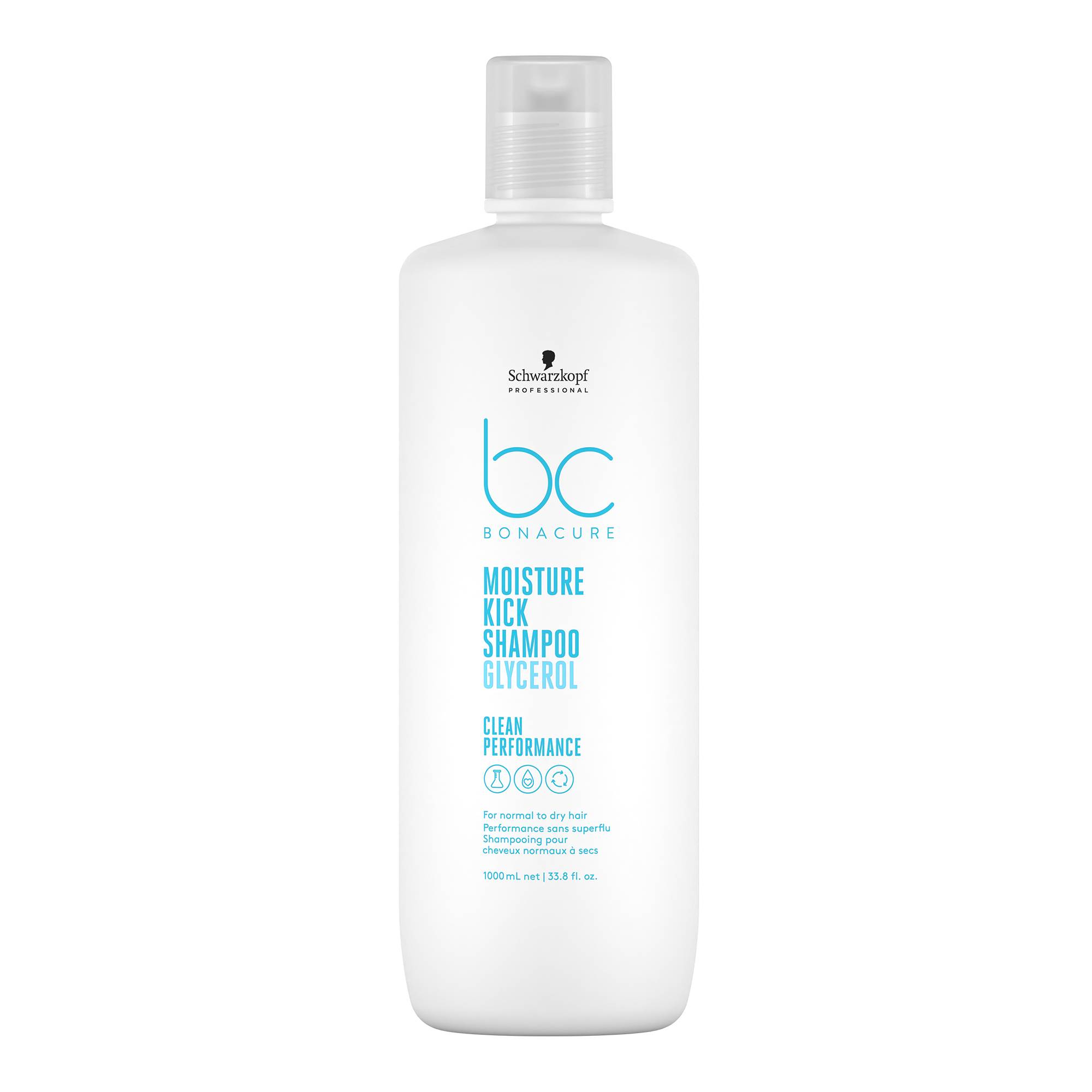Shampooing pour cheveux normaux à secs Moisture Kick de la marque Schwarzkopf Professional Contenance 1000ml - 1