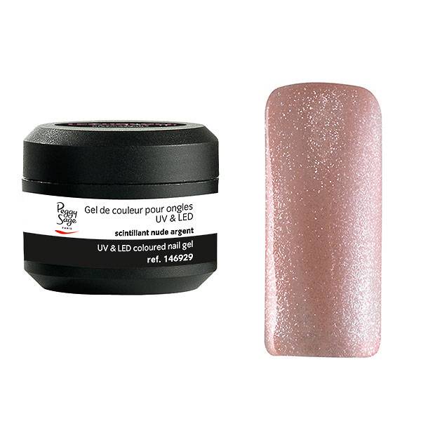 Gel de couleur UV&LED Color It - Scintillant nude argent 5g de la marque Peggy Sage Contenance 5g - 1