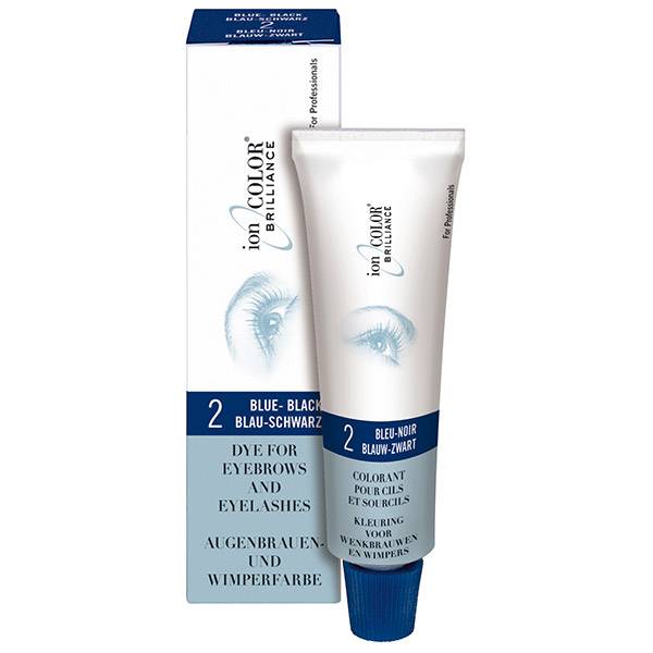 Colorant pour sourcils et cils n°2 Bleu-noir de la marque Ion Color Brilliance Contenance 15ml - 1