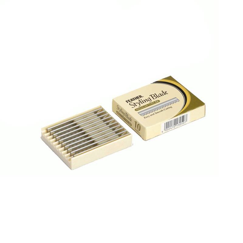 Boite de 10 lames longues rasoir feather de la marque Feather - 1