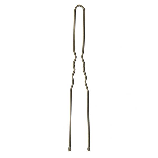 Epingles à chignon ondulées bouts perlés 70mm x40 Bronze de la marque Coiffeo - 1