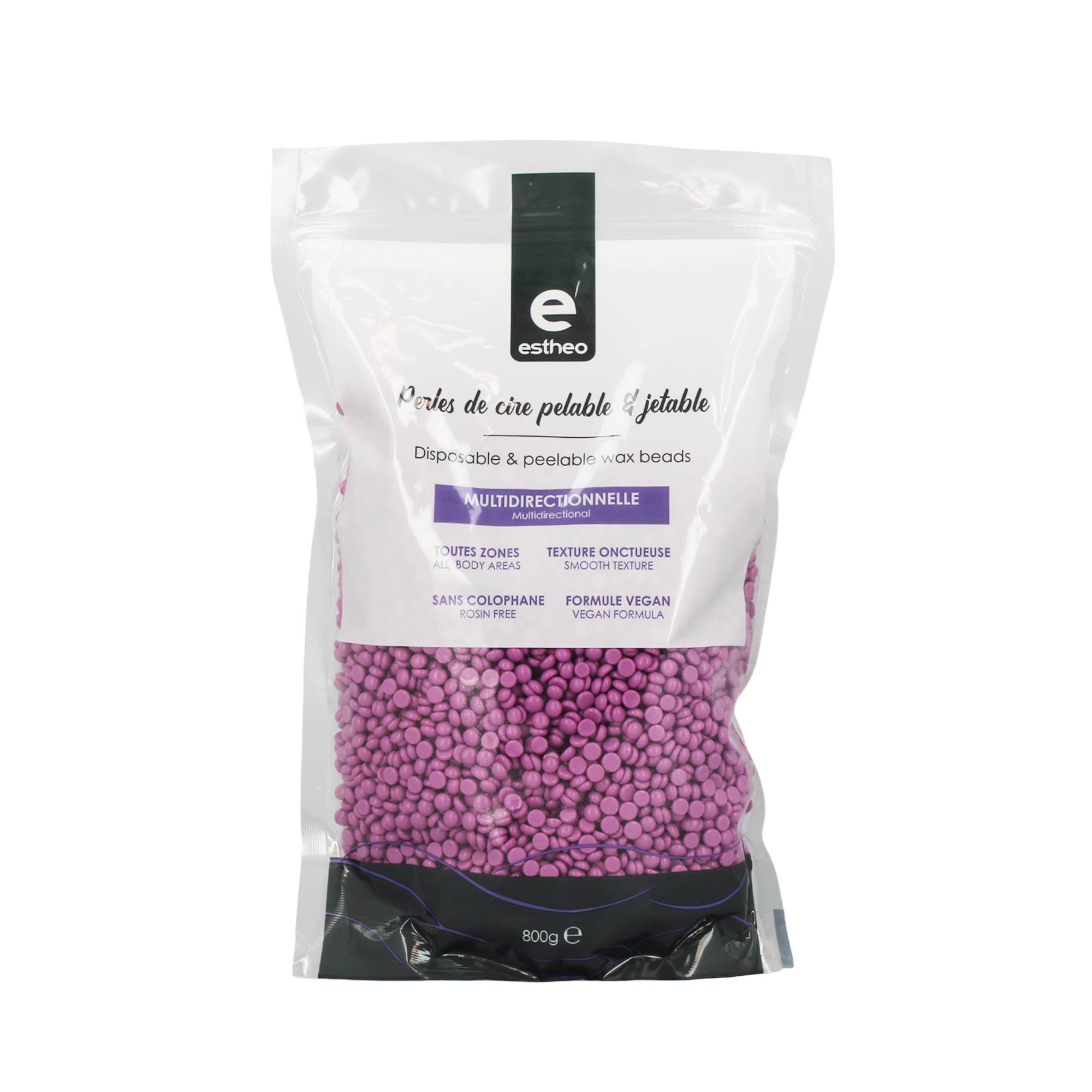 Perles de cire pelable et jetable Multidirectionnelle Lilas 800gr de la marque Estheo Contenance 800g - 1