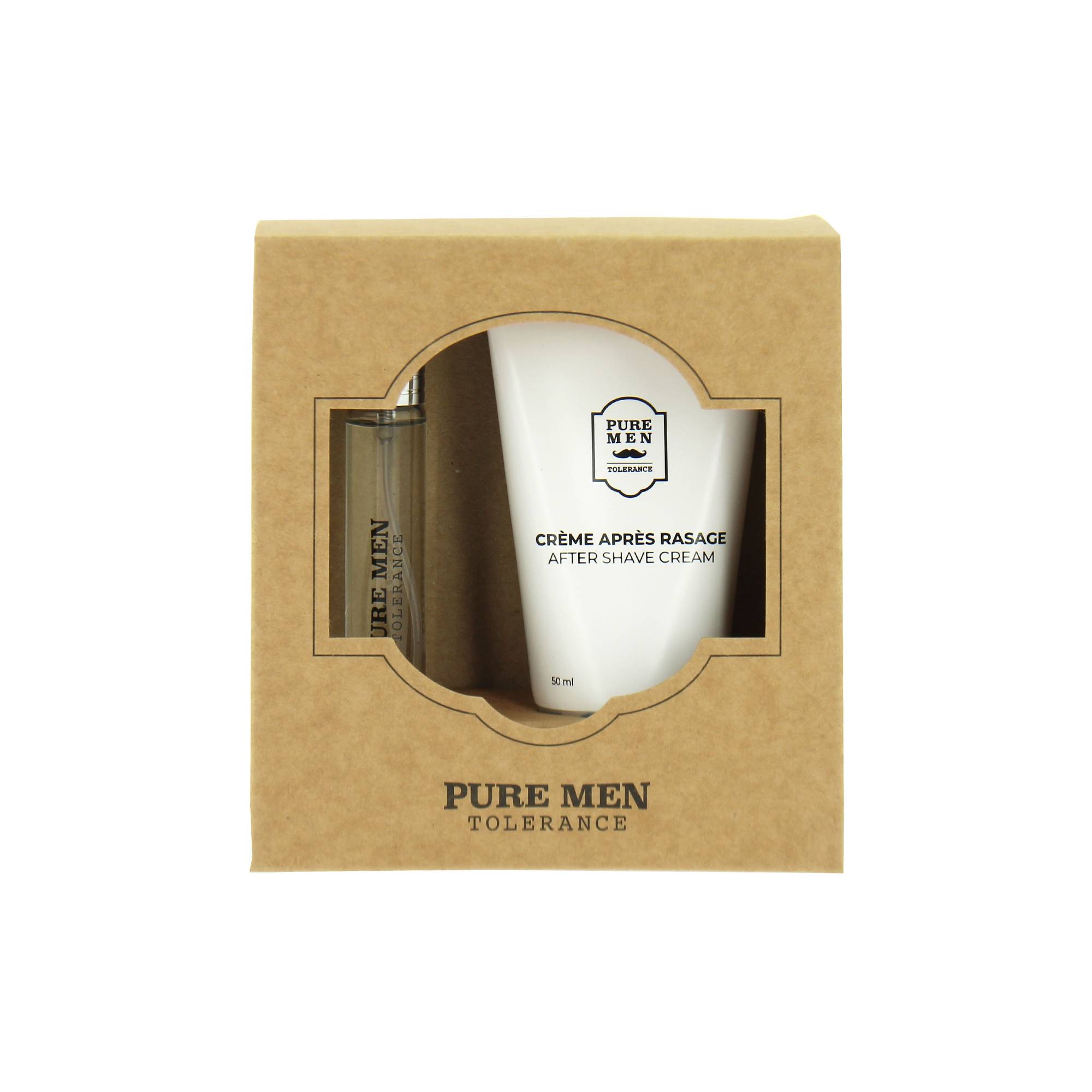 Mini Coffret Parfum Trendy (Spray + Crème après Rasage) de la marque Pure Men Tolerance Contenance 65ml - 1