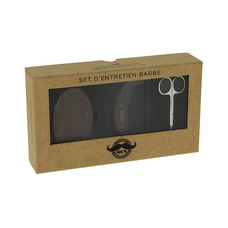Set d'entretien barbe (ciseaux + peigne + brosse) de la marque Pure Men Tolerance - 1