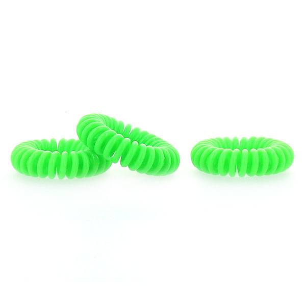 Hair ring vert fluo x3 de la marque Coiffeo - 1