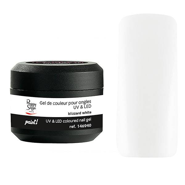 Gel de couleur UV & LED Technigel Paint Blizzard white de la marque Peggy Sage Contenance 5g - 1