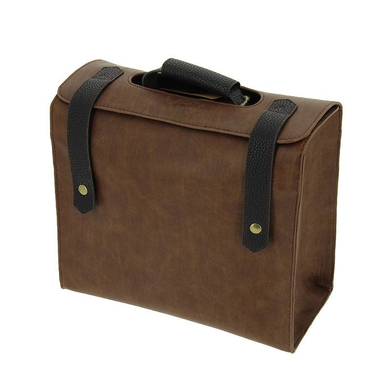 Mallette souple Barber Marron & Noir 28x25x11cm de la marque Pure Men Tolerance - 1