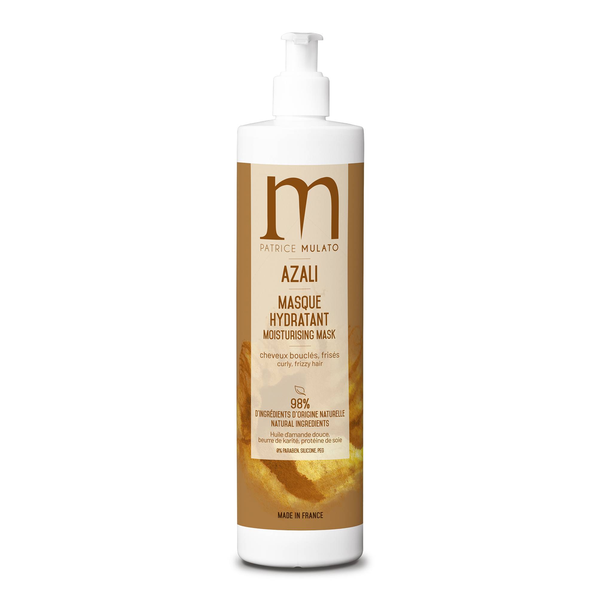 Masque hydratant Azali cheveux bouclés et frisés de la marque Mulato Contenance 500ml - 1