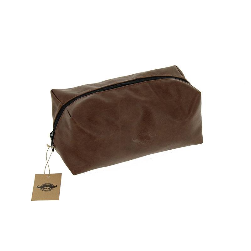 Trousse de toilette Barber Marron 23.5x14.5x 11cm de la marque Pure Men Tolerance - 1