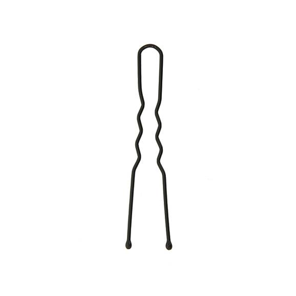 Epingles à chignon ondulées bouts perlés 50mm x40 Noir de la marque Coiffeo - 1