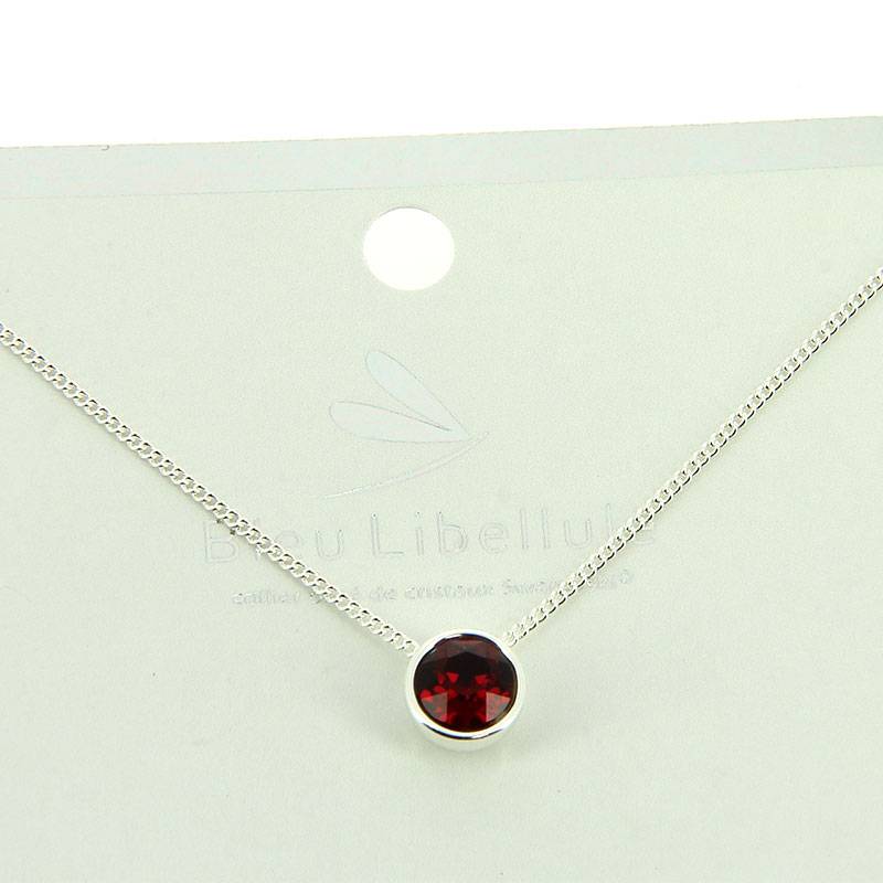 Collier Siam orné de cristaux Swarovski Rouge de la marque Bleu Libellule - 1