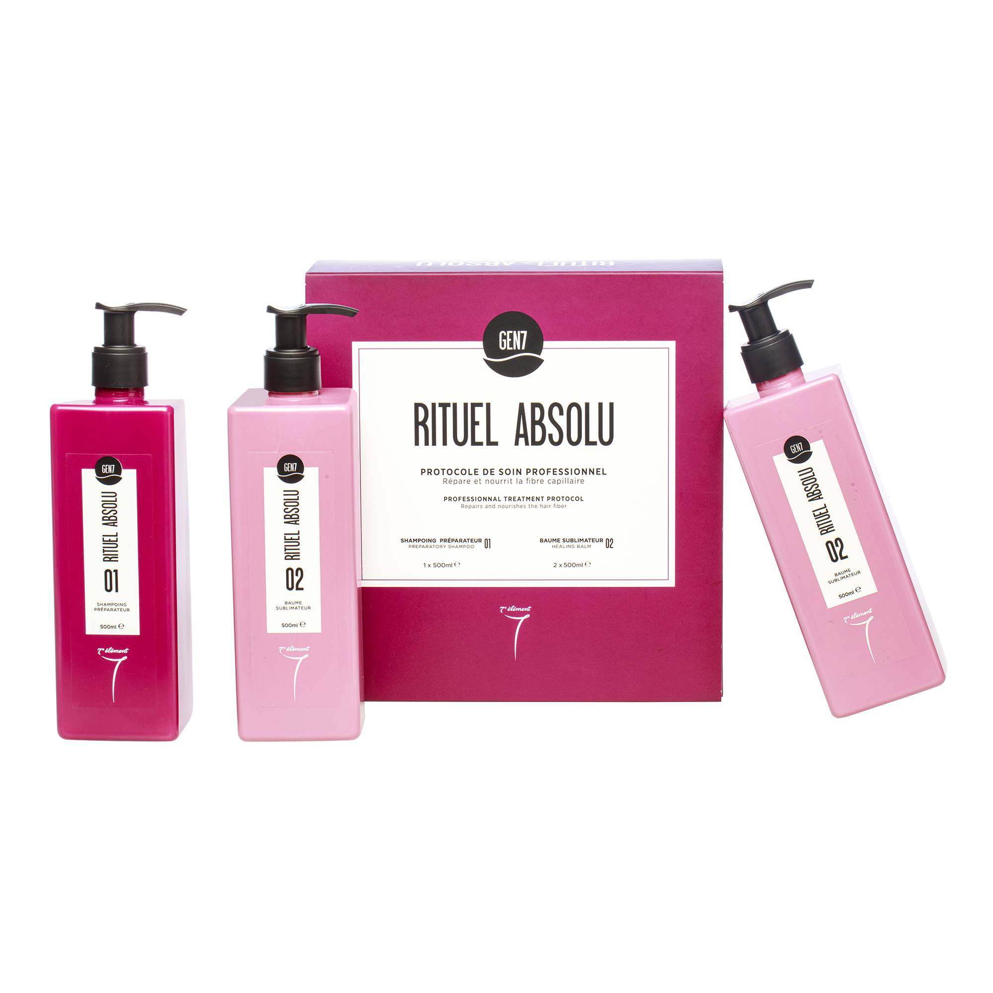 Rituel absolu GEN7 - Kit Pro (3x500ml) de la marque 7e ÉLÉMENT Contenance 1500ml - 1