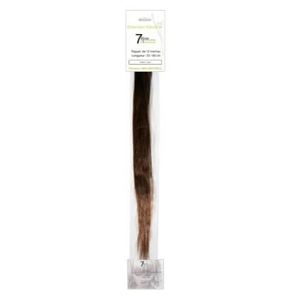 Mèches extensions naturelles Chatain clair x10