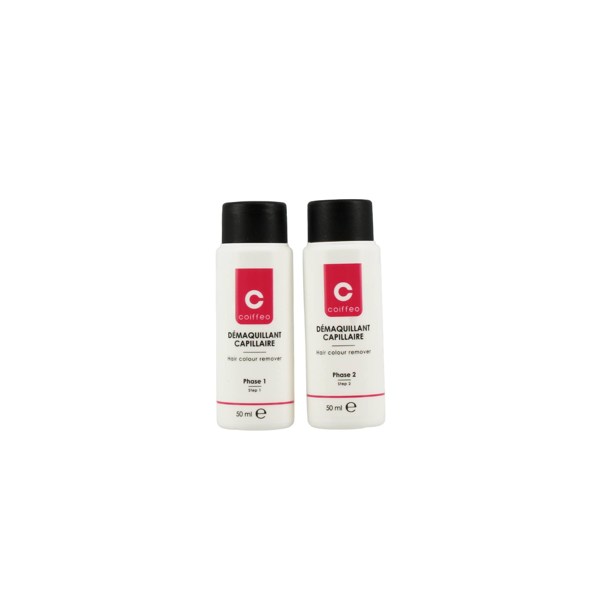 Démaquillant capillaire Hair colour remover (2x50ml) de la marque Coiffeo Contenance 100ml - 2