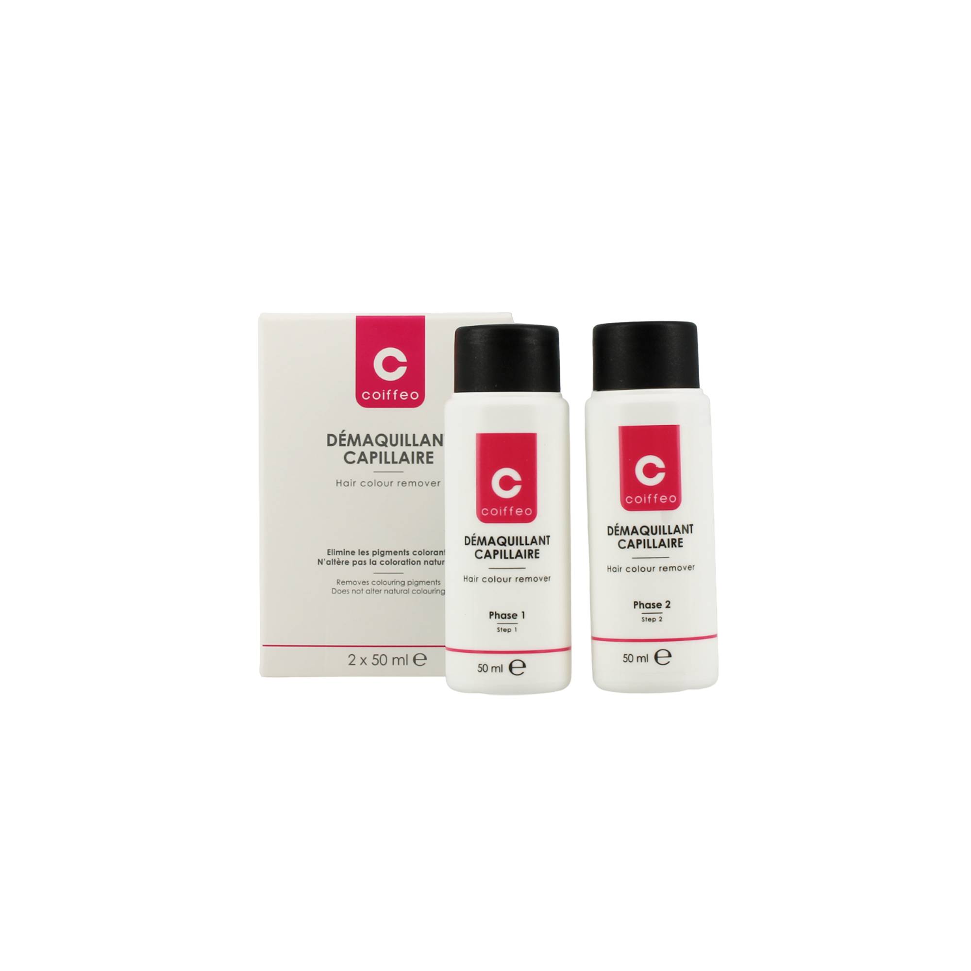 Démaquillant capillaire Hair colour remover (2x50ml) de la marque Coiffeo Contenance 100ml - 1