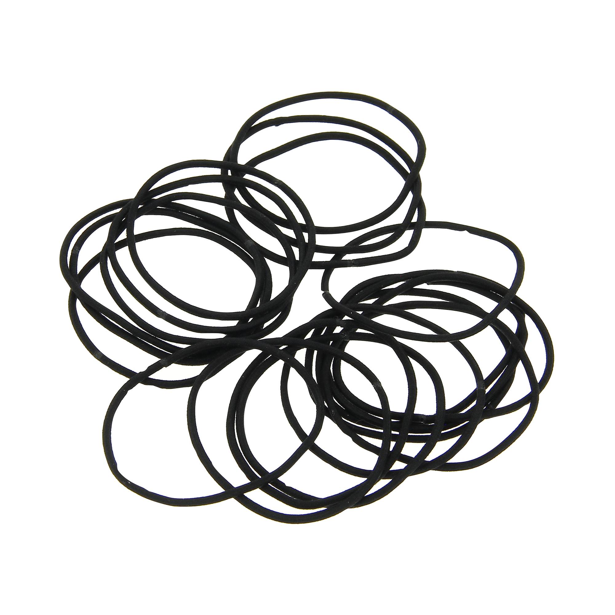 Elastique fin noir x20 de la marque Coiffeo - 1