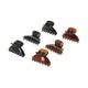 Mini pince noir et marron x6 - 1 Mini pince noir et marron x6 de la marque Coiffeo - 1