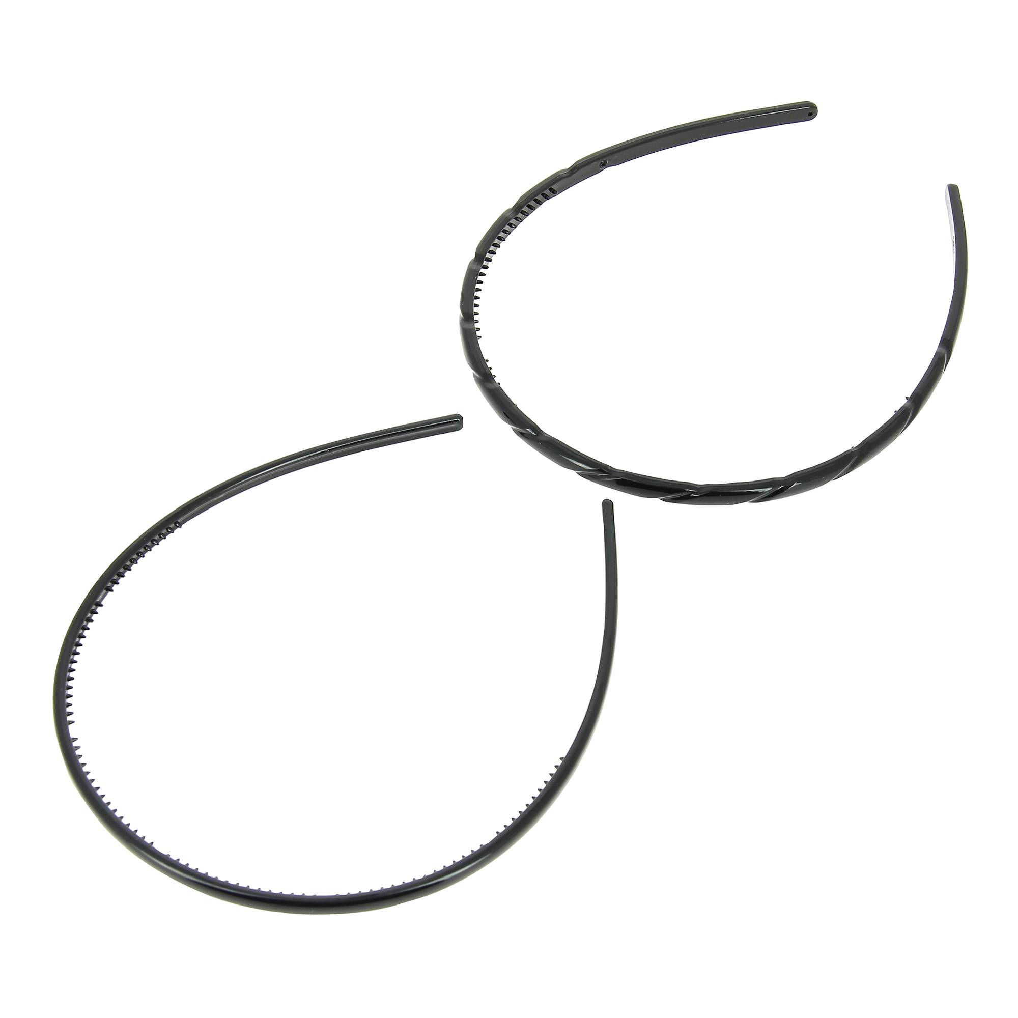 Serre-tête noirs et torsadé x2 de la marque Coiffeo - 1