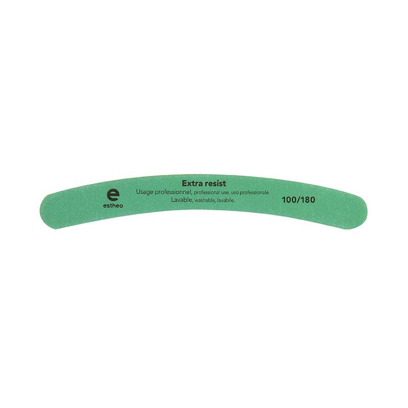 Lime à ongles banane 100-180 Extra resist Verte de la marque Estheo - 1