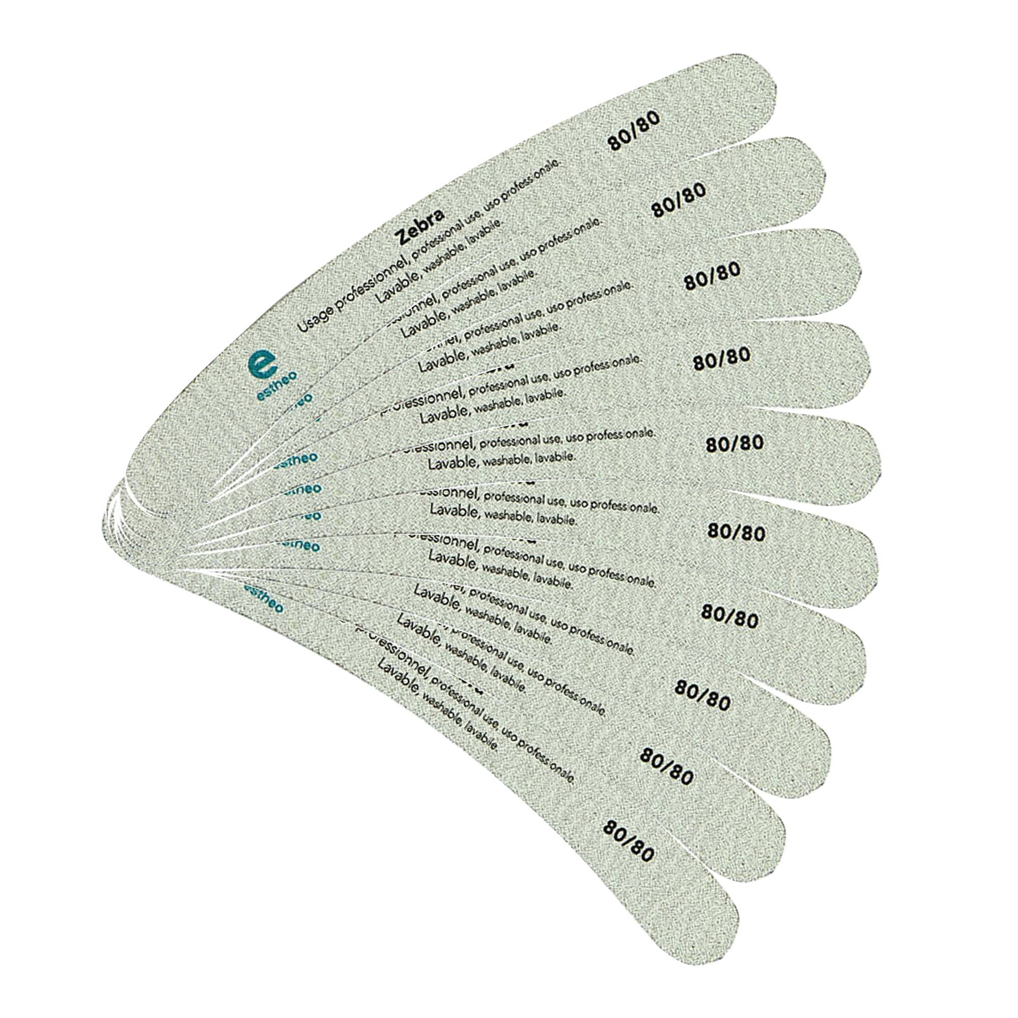 Lime à ongles banane 80-80 jaune Zébra x10 de la marque Estheo - 1