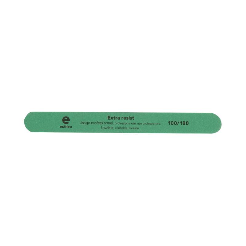 Lime à ongles droite 100-180 Extra resist Verte de la marque Estheo - 1
